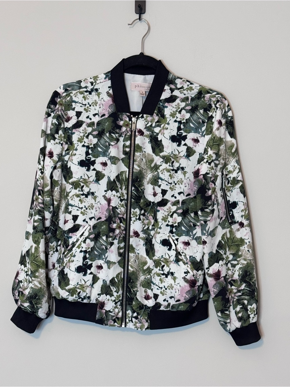 Philosophy Republic Clothing Floral Bomber Jacket Size Small